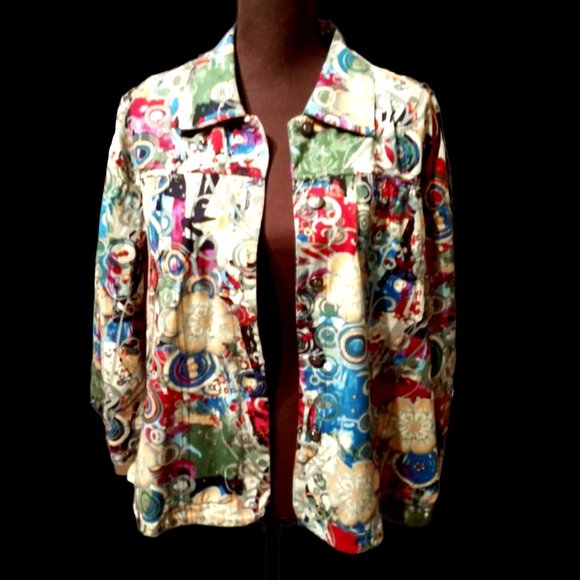 Kaktus Size XL Woman's Top Jacket, Plus Size Woman, Vintage XL Oversize Jacket - Picture 3 of 16